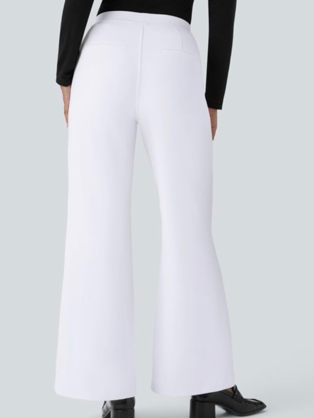 HALARA White Wide-Leg Women's Pants - Picture 2 of 6